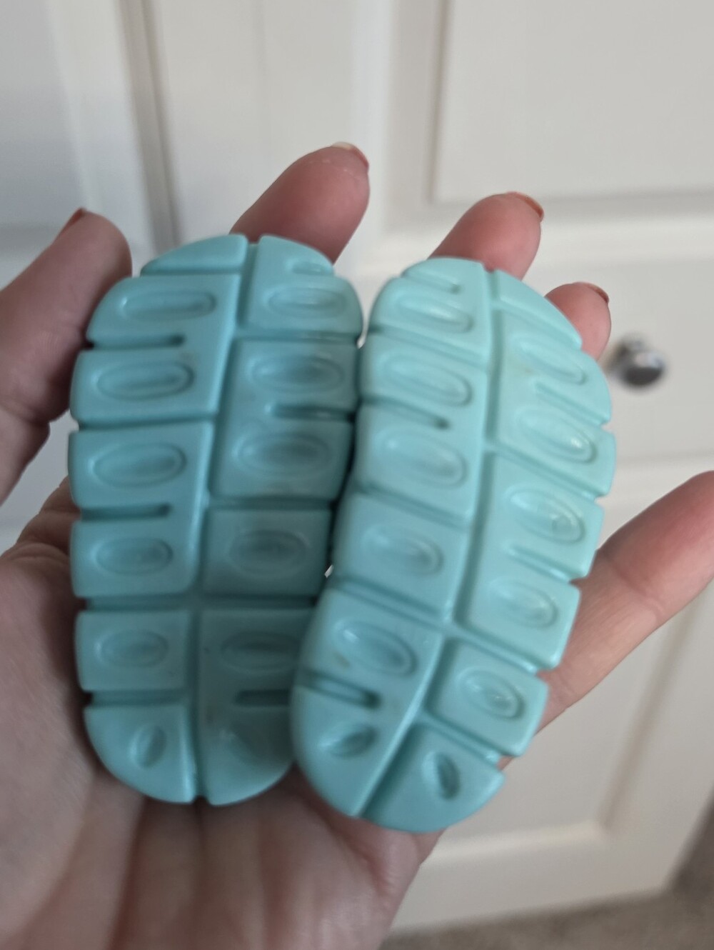 18 inch doll Aqua Slide Sandals - Light Teal american girl doll size - Picture 3 of 3